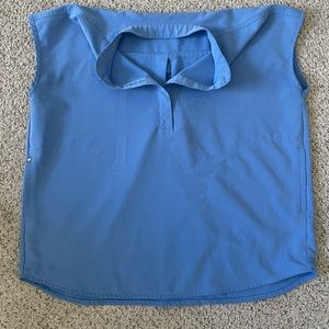 FIGS Rafaela Oversized Scrub Top | Ceil Blue